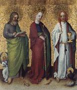 Stefan Lochner Saints Matthew,Catherine of Alexandria and John the Vangelist oil painting artist